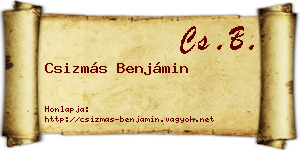 Csizmás Benjámin névjegykártya