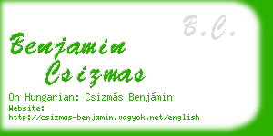 benjamin csizmas business card